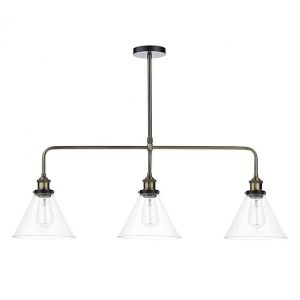 Ray 3 Light Bar Pendant Antique Brass