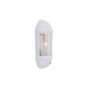 LATINA POLYCARBONATE HALF LANTERN WITH PIR WHITE