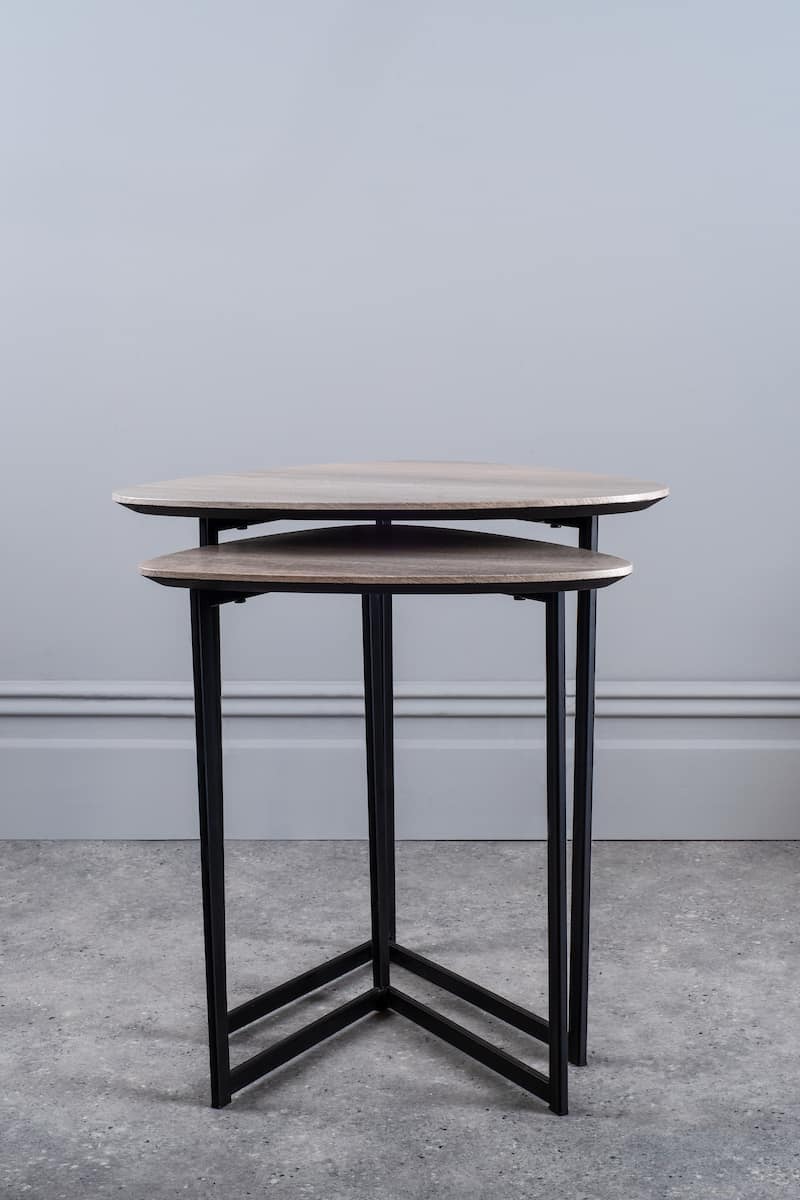 Mibello Nest Of 2 Side Tables Light Oak Effect - Image 3