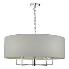 Jamelia 5lt Pendant Polished Chrome & Grey