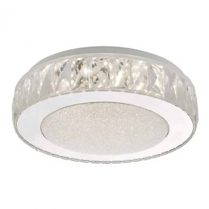 Akelia Small Flush LED Acrylic & Stainless Steel