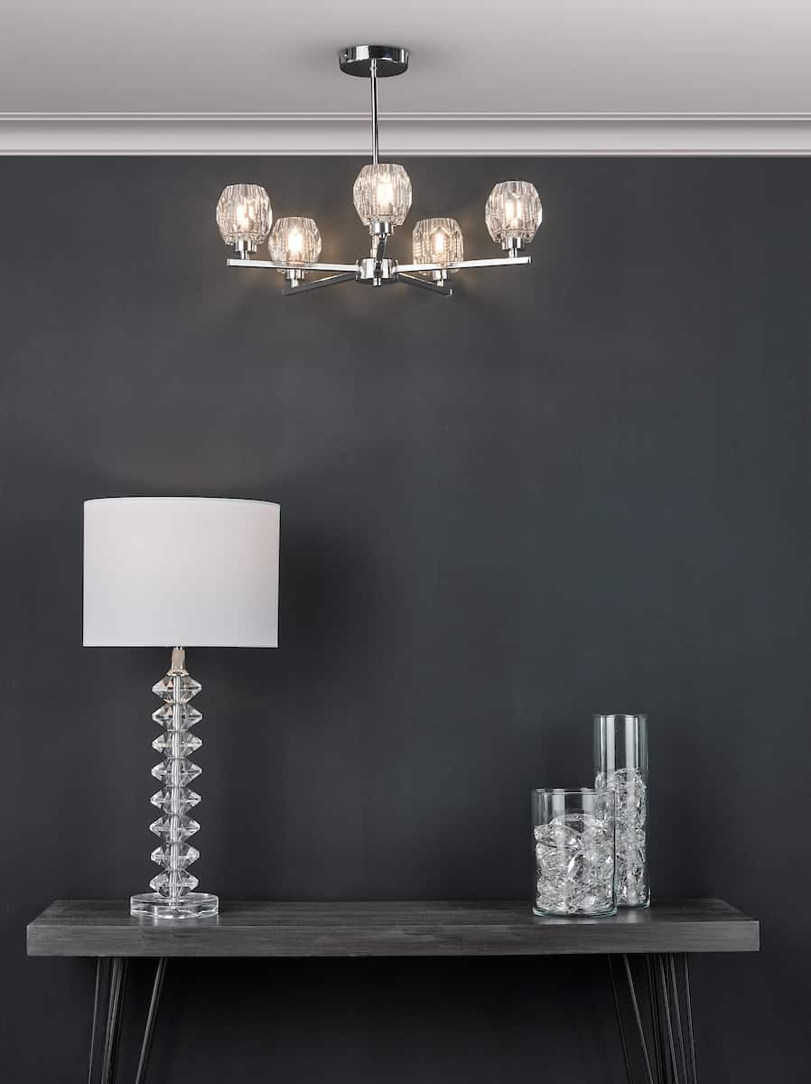 Idina 5 Light Semi Flush Polished Chrome - Image 3