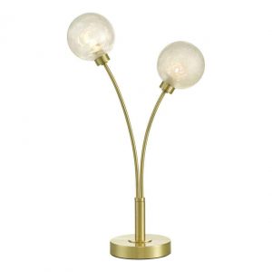 Avari 2 Light Table Lamp Satin Brass