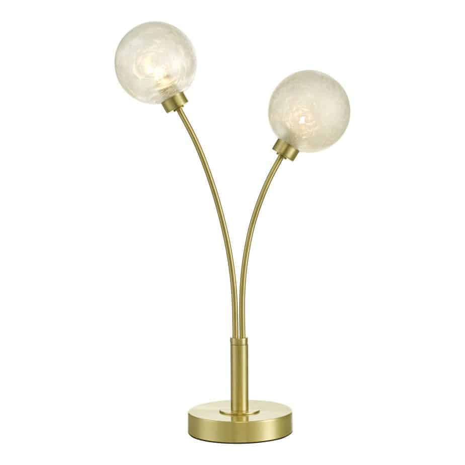 Avari 2 Light Table Lamp Satin Brass