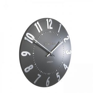 Mulberry 12 Inch Wall Clock Graphite Silver