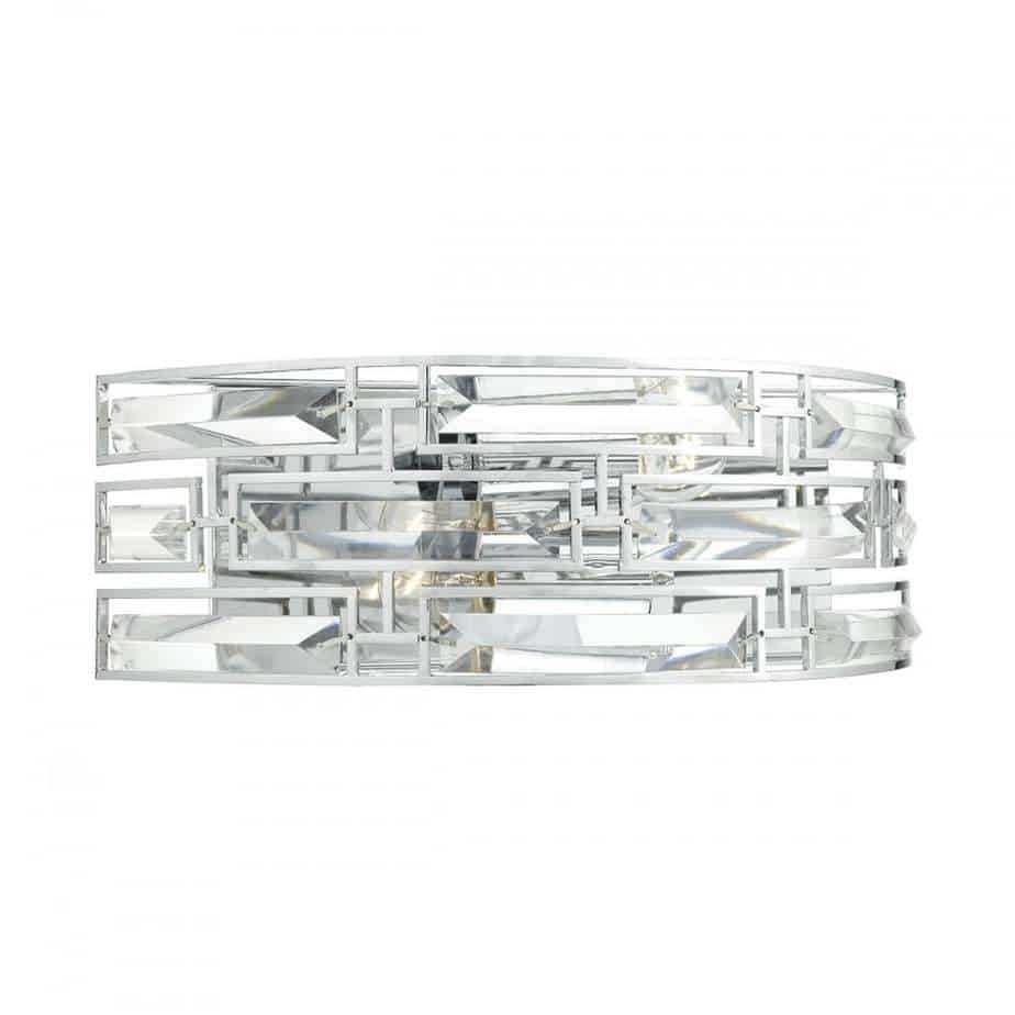 Seville 2 Light Wall Light Crystal Polished Chrome