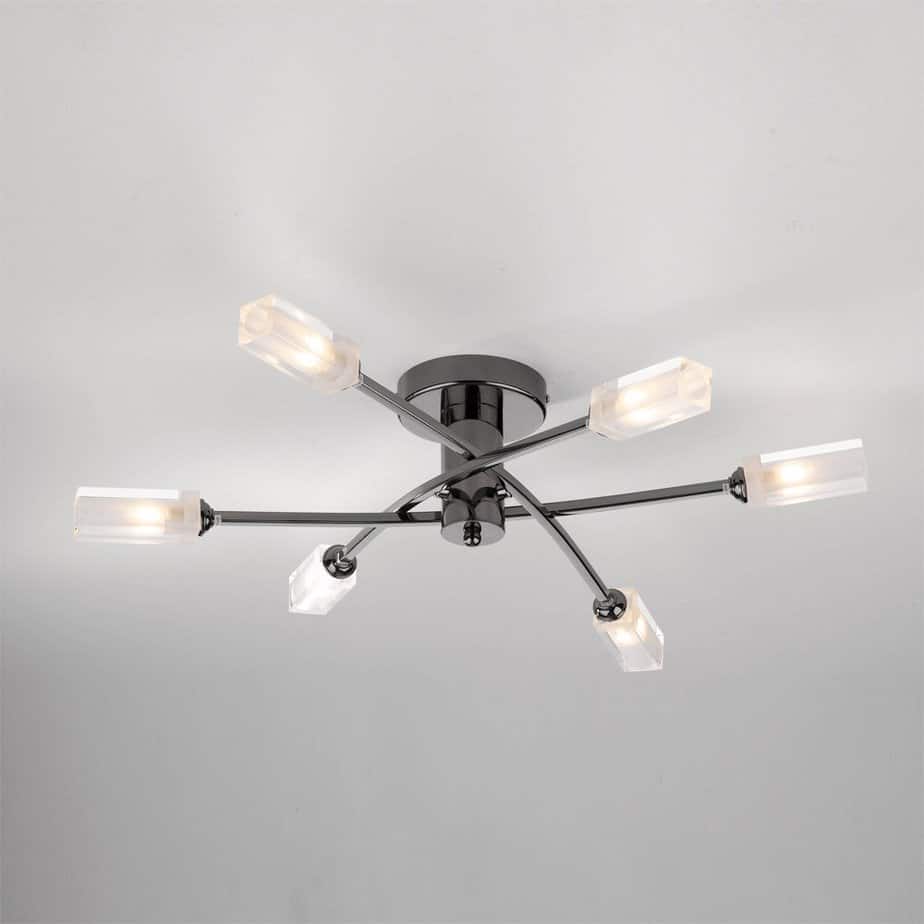 Morgan 6 Light Semi Flush Black Chrome - Image 2