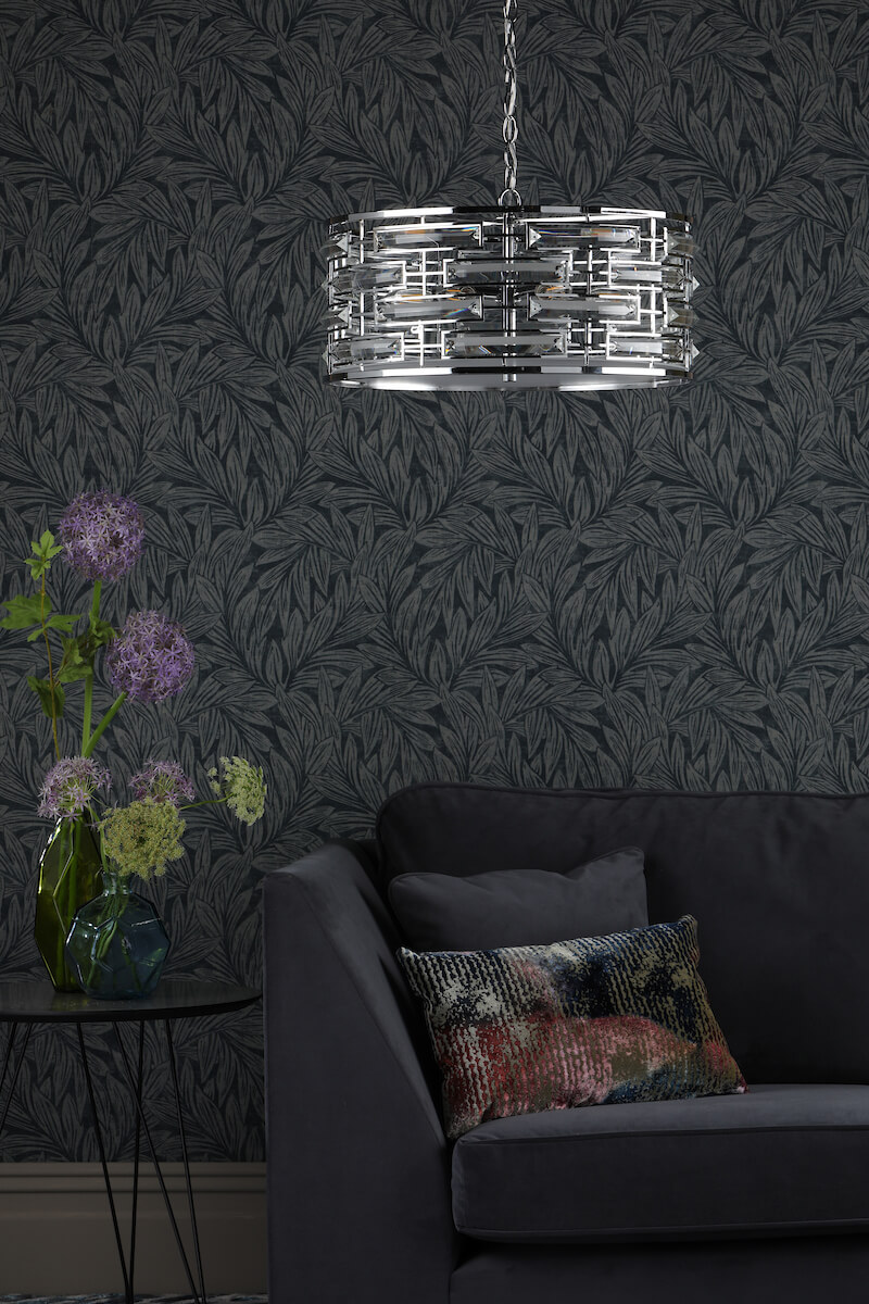 Seville 6 Light Pendant Crystal Polished Chrome - Image 2