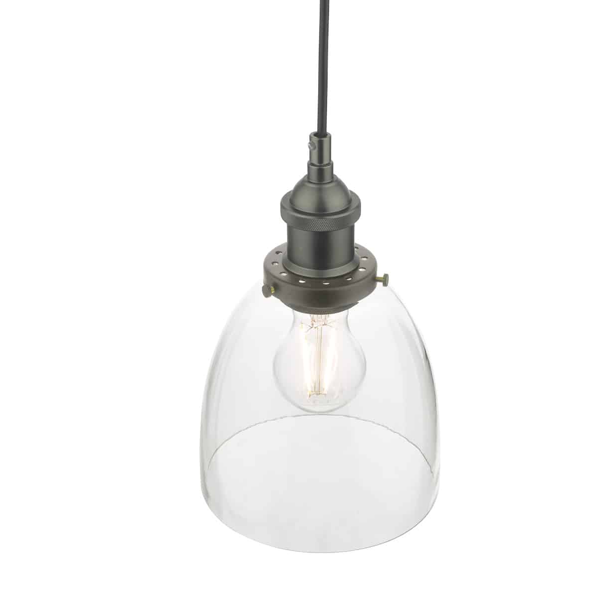 Arvin Single Pendant Antique Chrome & Glass - Image 3