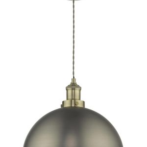 Governor Single Pendant Antique Chrome Antique Brass