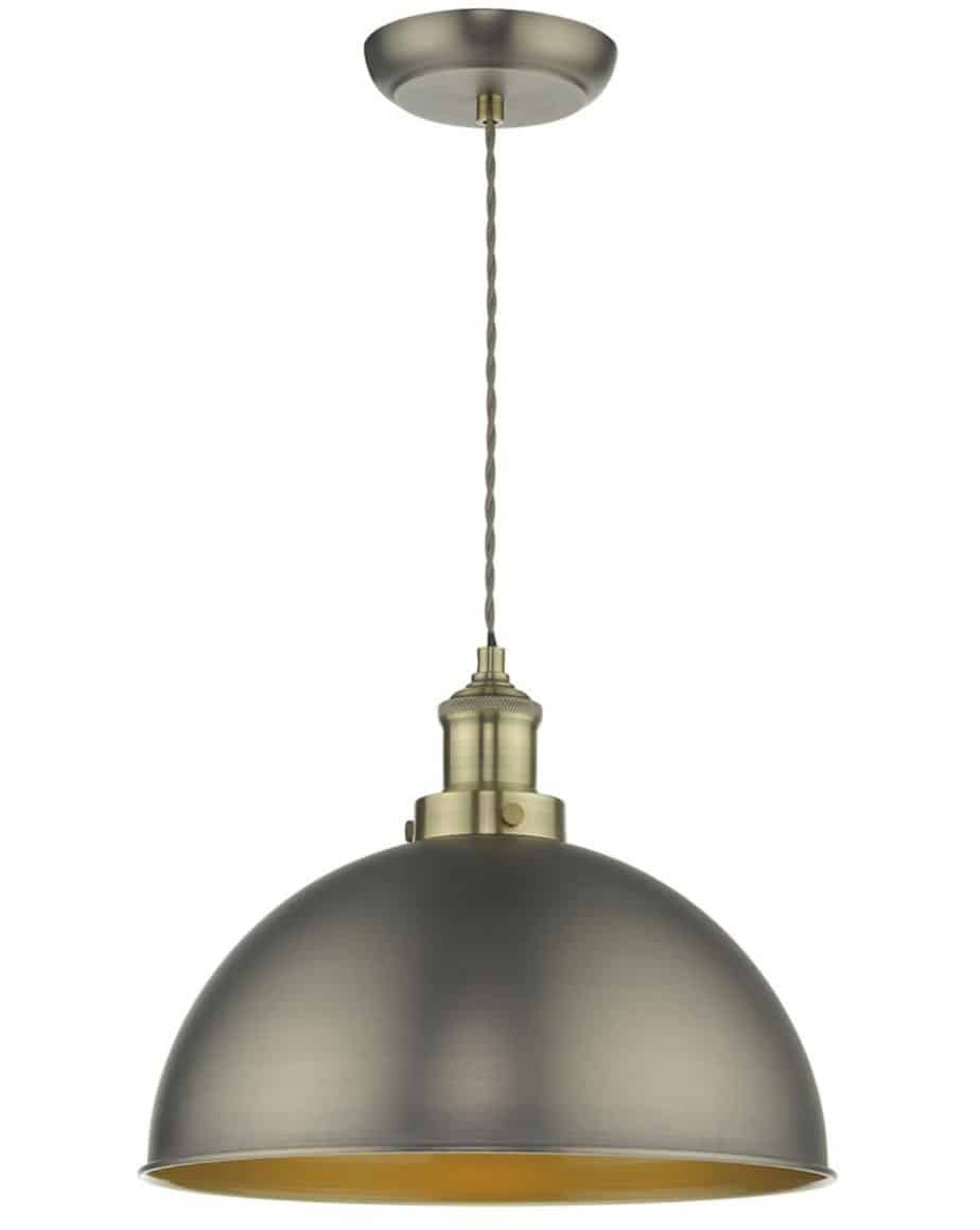 Governor Single Pendant Antique Chrome Antique Brass