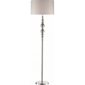 Madrid Floor Lamp Satin Chrome With Shade