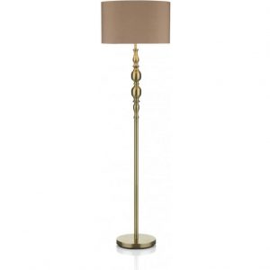 Madrid Floor Lamp Antique Brass With Shade