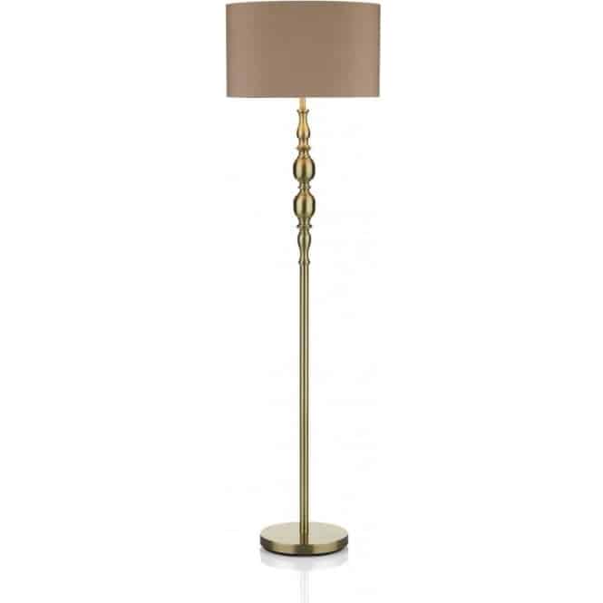 Madrid Floor Lamp Antique Brass With Shade