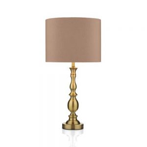 Madrid Table Lamp Antique Brass with Shade