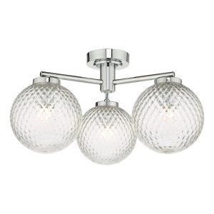 Wayne 3 Light Bathroom Semi Flush IP44