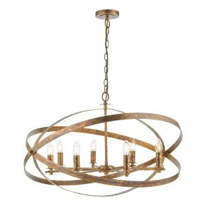Nitya 8 Light Pendant Mottled Copper
