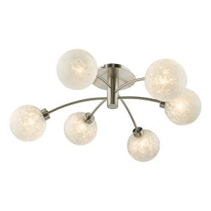 Avari 6 Light Semi Flush Satin Nickel