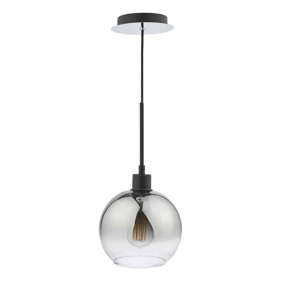 Lycia 1 Light Single Pendant Black