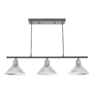 Boyd 3 Light Bar Antique Brass With Glass Shade