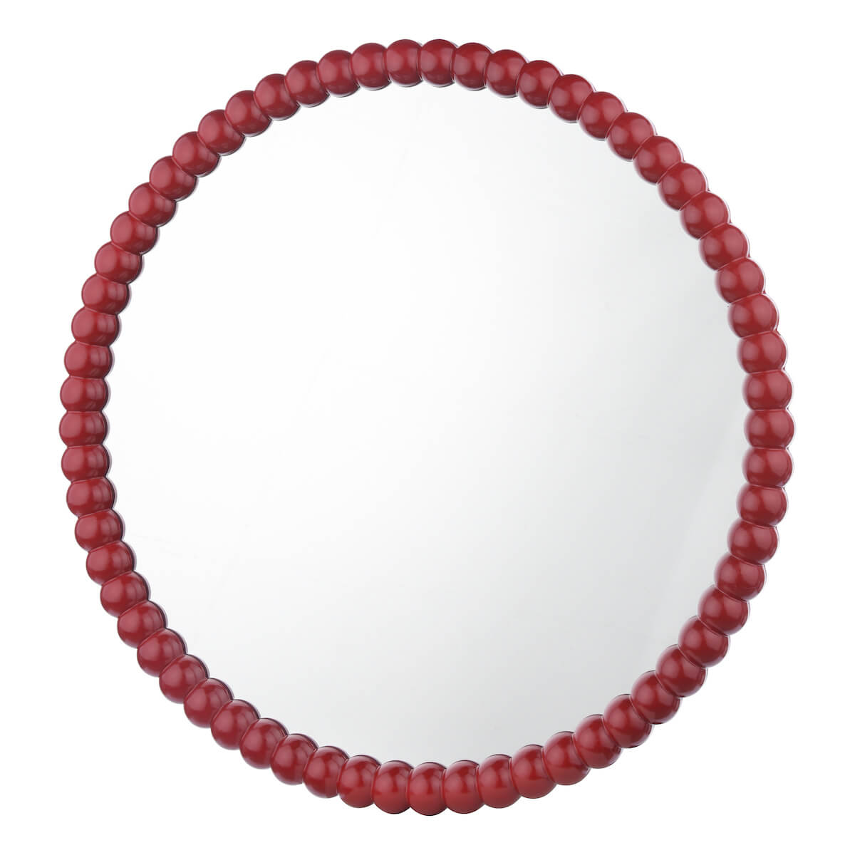 Ruan Red Round Mirror