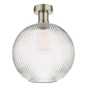 Emerson Ribbed Glass Semi Flush