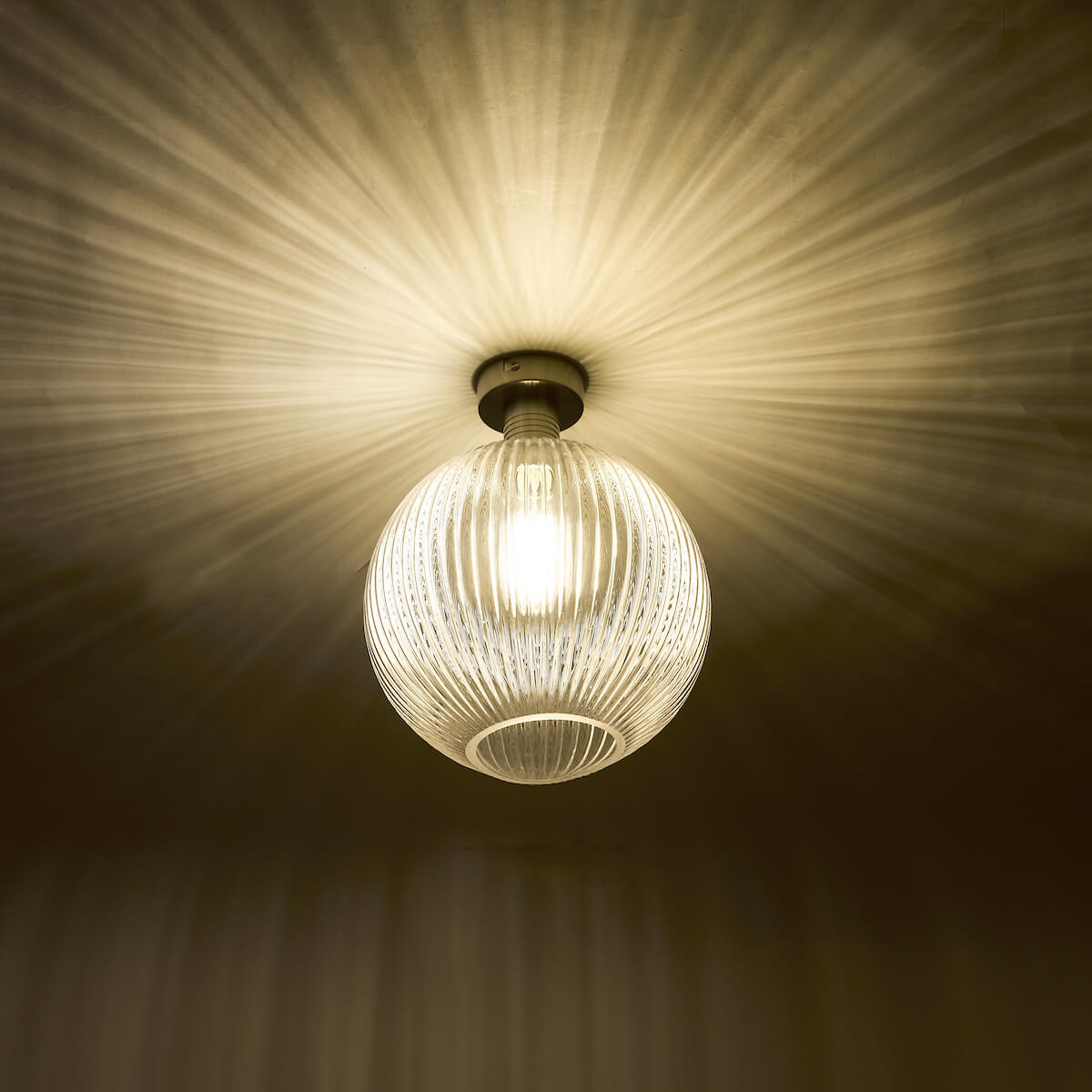 Emerson Ribbed Glass Semi Flush - Image 2