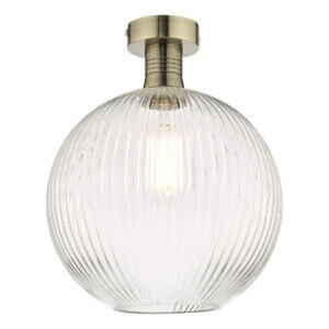 Emerson Semi Flush Ribbed Glass