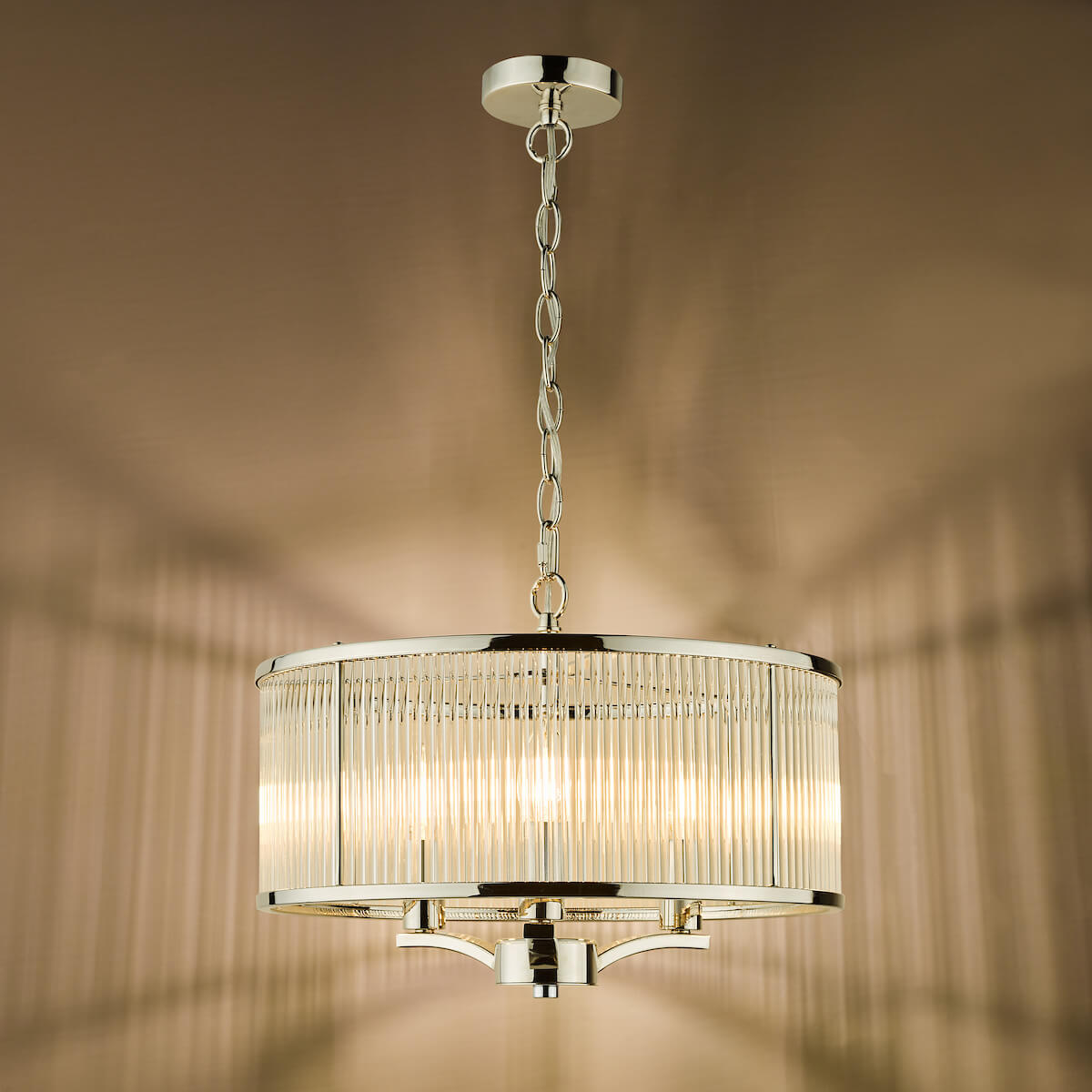 Evelyn 3 Light Pendant Polished Nickel - Image 2