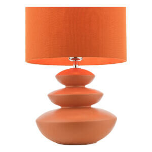 Discus Orange Ceramic Table Lamp