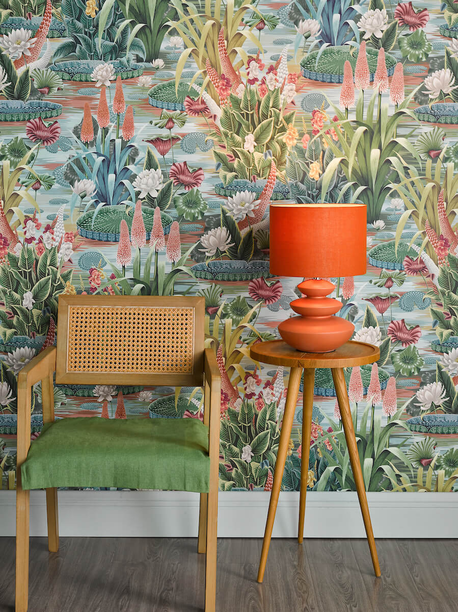 Discus Orange Ceramic Table Lamp - Image 2