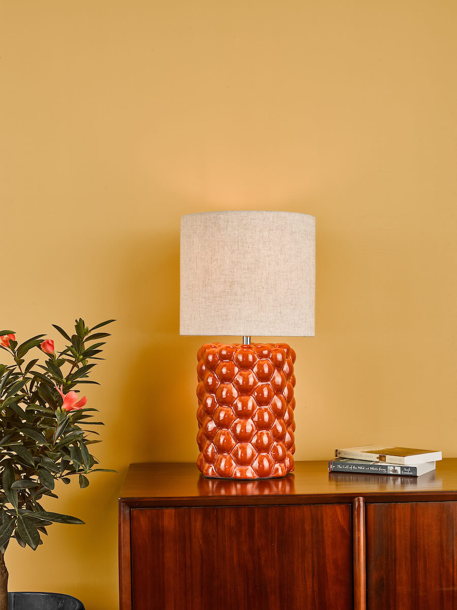 Jayden Orange Bobble Table Lamp - Image 2