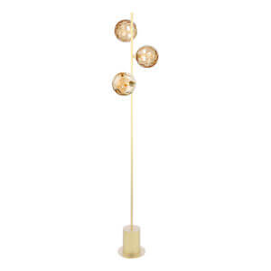 Spiral 3 Light Floor Lamp Champagne