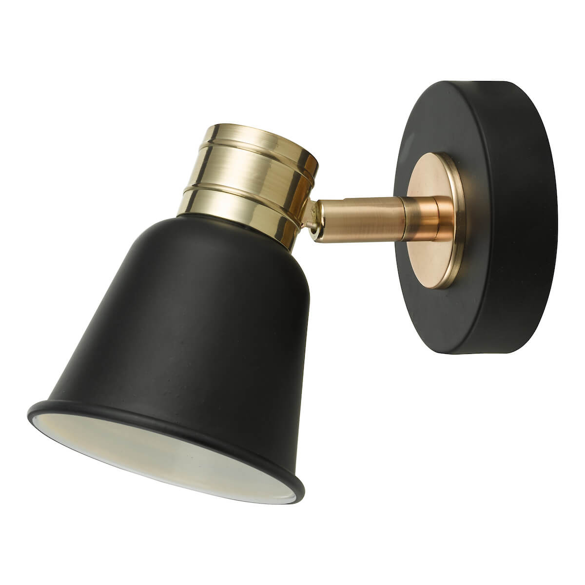 Fry Black Single Wall Light