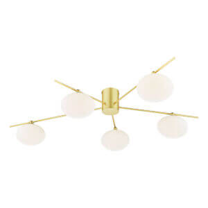 Jasper Gold 5 Light Semi Flush