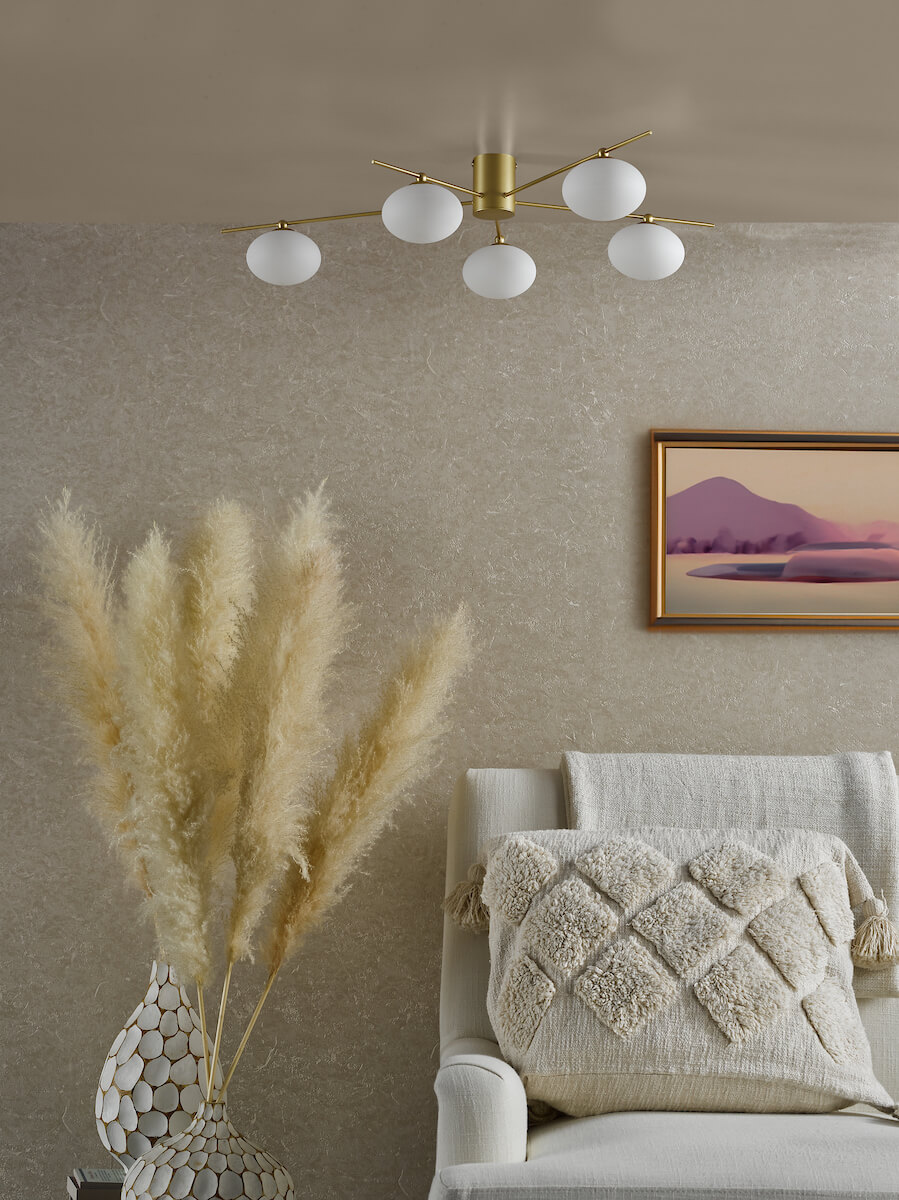 Jasper Gold 5 Light Semi Flush - Image 2