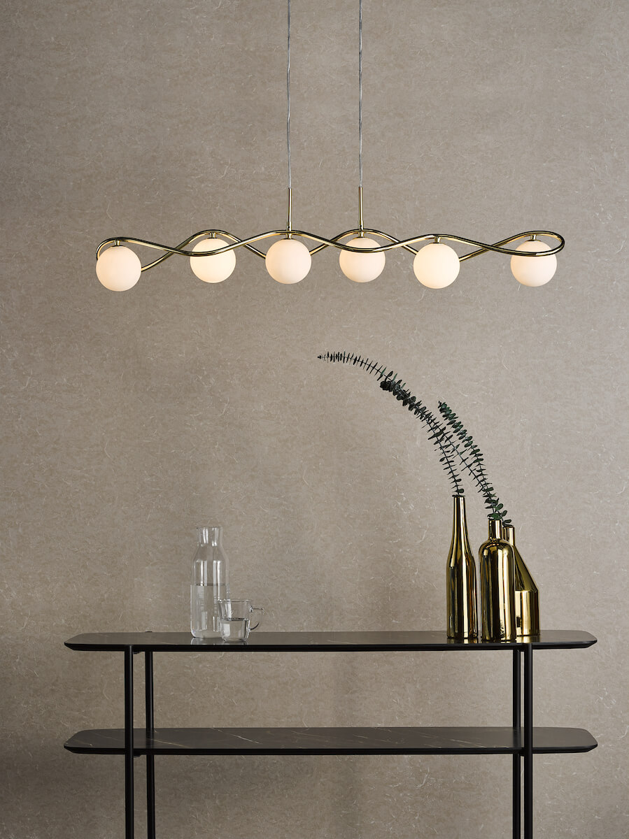 Lysandra 6 Light Bar Pendant Polished Gold - Image 3