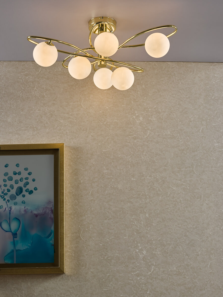 Lysandra 6 Light Semi Flush Polished Gold - Image 2