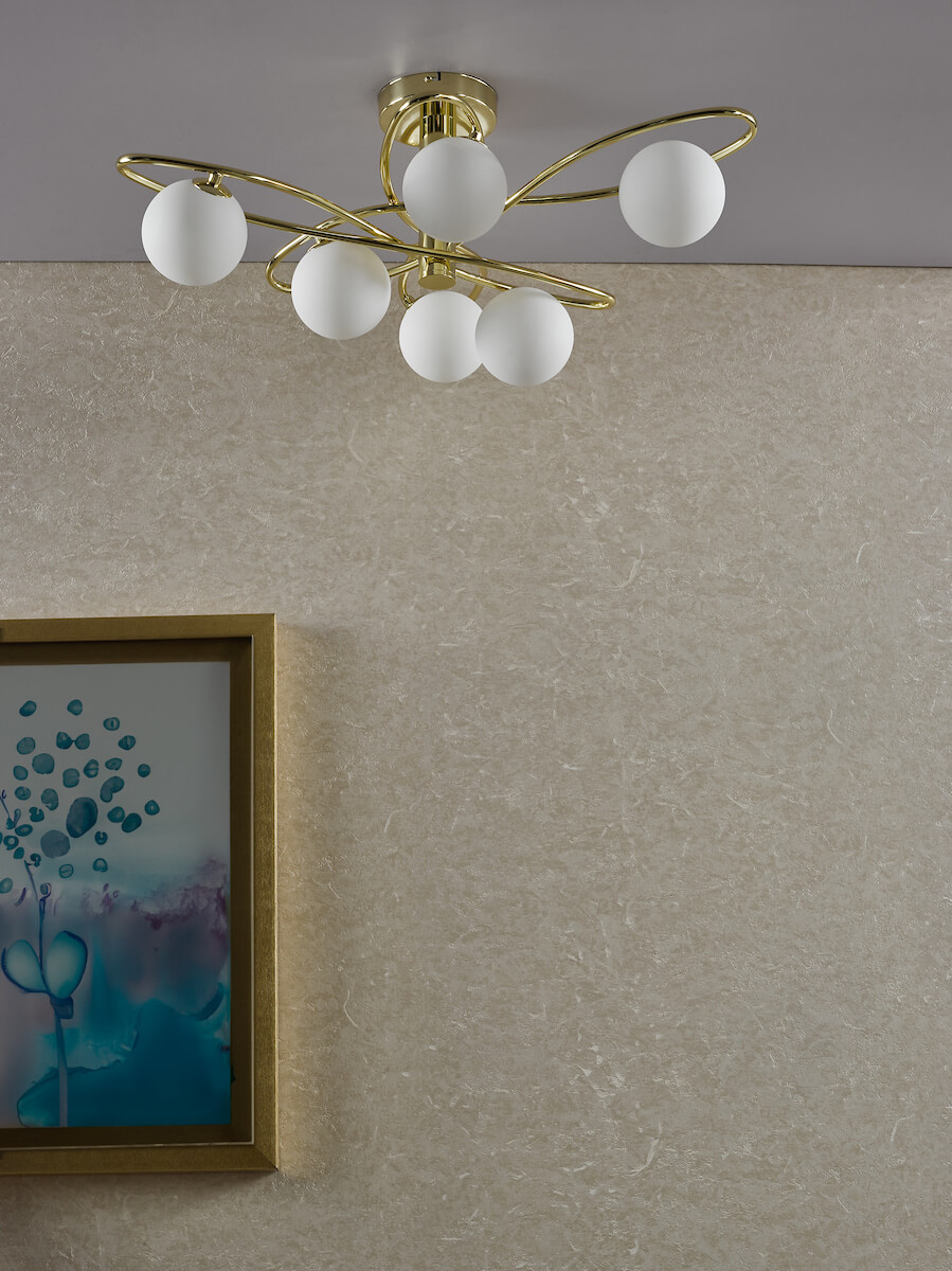 Lysandra 6 Light Semi Flush Polished Gold - Image 3