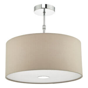 Ronda 3 light Pendant Ecru Faux Silk Shade 40cm