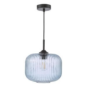 Demarius Single Ribbed Glass Pendant
